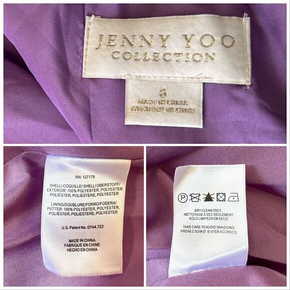 Jenny Yoo Aidan Convertible dress in wisteria luxe chiffon, Size 8, NWT - Picture 5 of 14